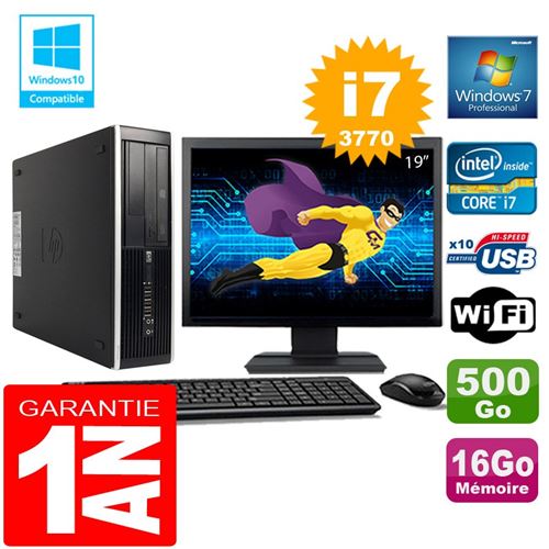 Acheter Pc hp compaq 8300 sff core i7-3770 ram 16go disque 500 go wifi w7 ecran 19' État correct - 369,00 € Pc hp compaq 8300 sff core i7-3770 ram 16go disque 500 go wifi w7 ecran 19' État correct - Hewlett-Packard reconditionné disponible sur Fnac