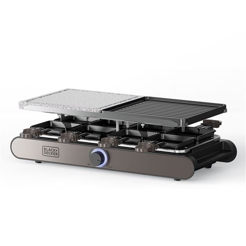 Acheter Appareil à raclette Black-Decker BXFC1400E 1400W Noir État correct - 56,99 € Appareil à raclette Black-Decker BXFC1400E 1400W Noir État correct - Black+Decker reconditionné disponible sur Fnac
