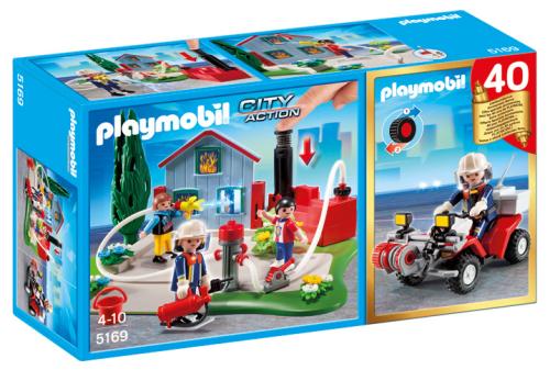 Playmobil 5169 CompactSet anniversaire Brigade de pompiers État correct - Playmobil reconditionné disponible sur Fnac