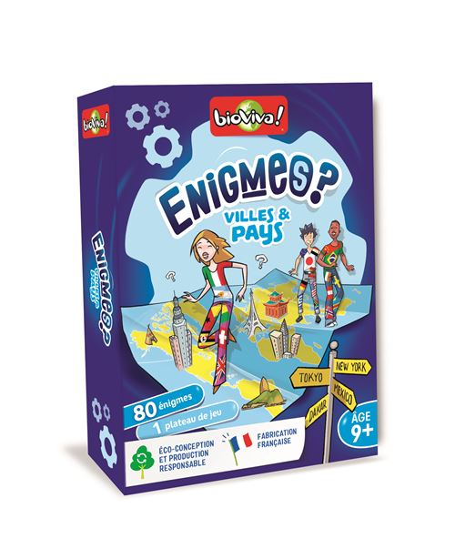 Jeu de cartes Bioviva Enigmes Villes et Pays État correct - Bioviva reconditionné disponible sur Fnac