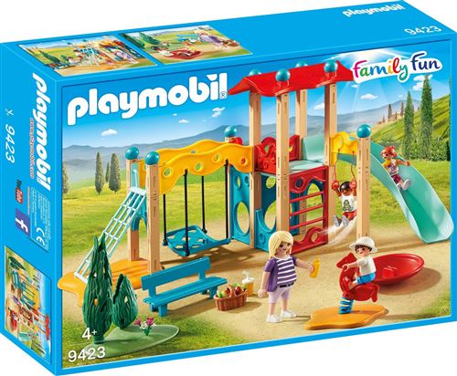 Playmobil Family Fun 9423 Parc de jeu avec toboggan - État correct Playmobil sur Fnac