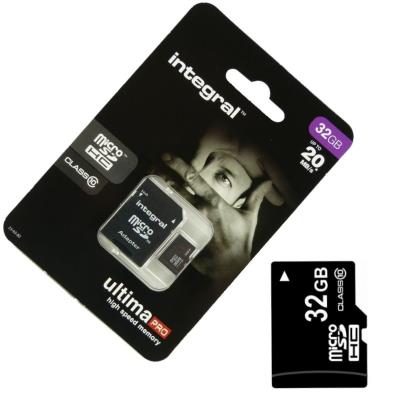 Carte 32 Go Classe 10 Micro Sd Hc + Adapt Sd Integral Pour Samsung Galaxy S5 / S4 / S3