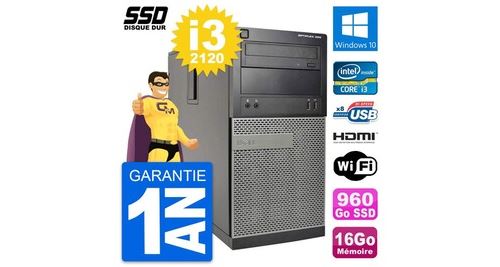 Acheter Pc tour dell optiplex 390 mt i3-2120 ram 16go ssd 960go hdmi windows 10 wifi État correct - 399,00 € Pc tour dell optiplex 390 mt i3-2120 ram 16go ssd 960go hdmi windows 10 wifi État correct - N/A reconditionné disponible sur Fnac