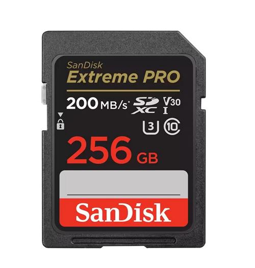 Carte mémoire SD SanDisk Extreme Pro SDXC UHS-I U3 Class10 256 Go État correct - SanDisk reconditionné disponible sur Fnac