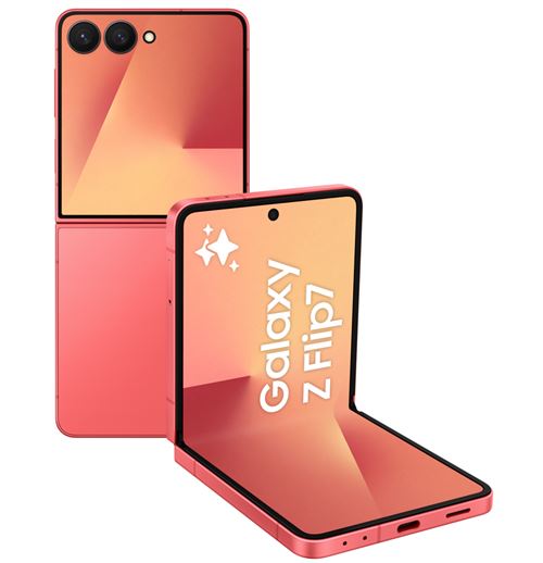 Smartphone Samsung Galaxy Z Flip7 6,9"" 5G Nano SIM 512 Go Corail État correct - Samsung reconditionné disponible sur Fnac