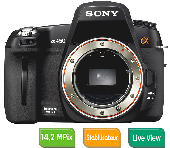 Acheter Sony Alpha A450 Nu État correct - 578,29 € Sony Alpha A450 Nu État correct - Sony reconditionné disponible sur Fnac