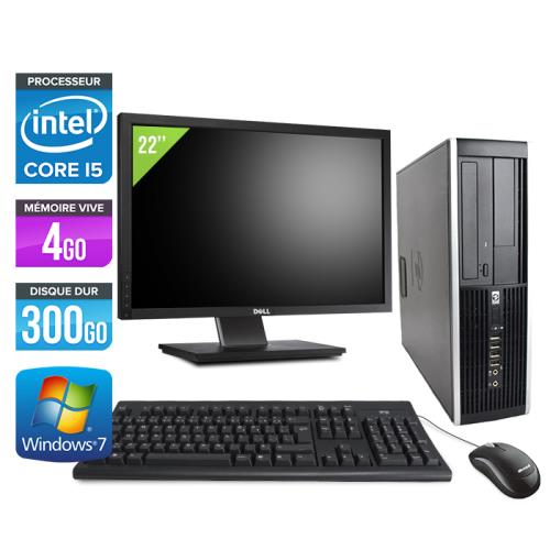 Ordinateur HP Elite 8100 SFF + Ecran 22'' - Noir - Intel Core i5-650 / 3.2 GHz - RAM 4 Go - HDD 300 Go - DVDRW - Gigabit Ethernet - Windows 7 Professionnel État correct - Hewlett-Packard reconditionné disponible sur Fnac