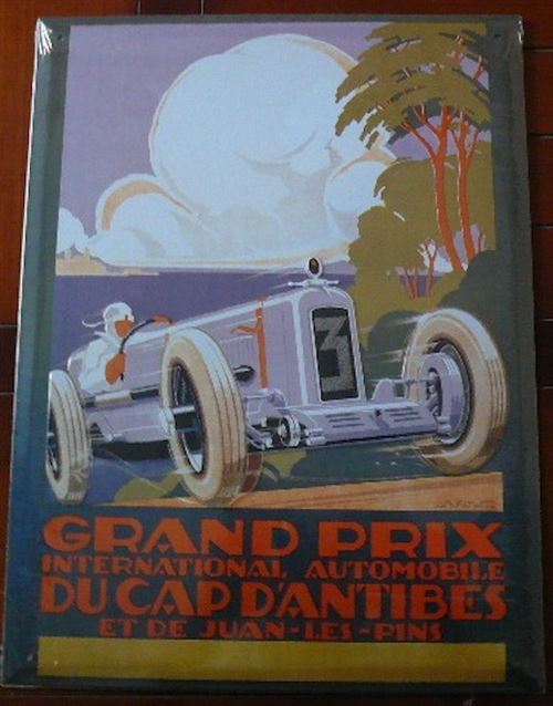 Grand PRIX ANTIBES- Kow - 40x30cm - Plaque Métal État correct - N/A reconditionné disponible sur Fnac