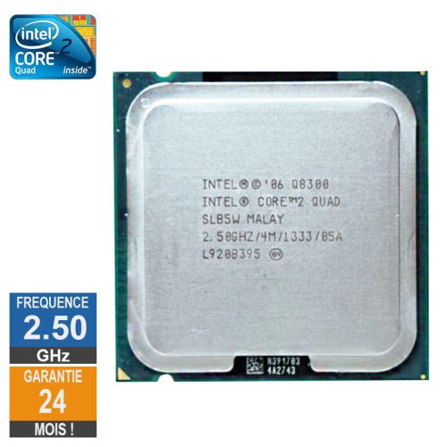Processeur Intel Core 2 Quad Q8300 2.50GHz SLB5W LGA775 4Mo État correct - Intel reconditionné disponible sur Fnac