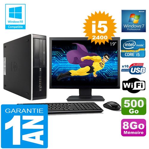 Pc hp compaq 8300 sff core i5-2400 ram 8go disque 500 go wifi w7 ecran 19' État correct - Hewlett-Packard reconditionné disponible sur Fnac