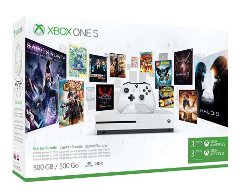 Pack Console Microsoft Xbox One S 500 Go + Game Pass 3 Mois + Live Gold 3 Mois État correct - Microsoft reconditionné disponible sur Fnac