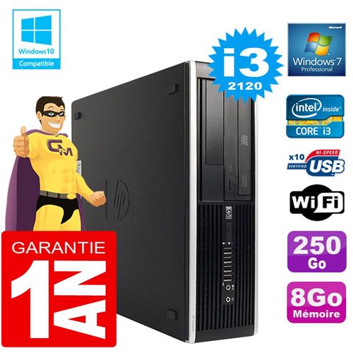 Pc hp compaq 8300 sff core i3-2120 ram 8go disque 250 go graveur dvd wifi w7 État correct - Hewlett-Packard reconditionné disponible sur Fnac
