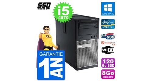Pc tour dell 7020 intel core i5-4570 ram 8go ssd 120go windows 10 wifi État correct - N/A reconditionné disponible sur Fnac