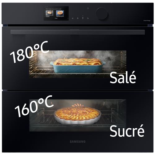 Four encastrable Samsung Série 6 Bespoke AI™ Dual Cook Flex™ NV7B6799AAK 3950 W Noir Verre État correct - Samsung reconditionné disponible sur Fnac