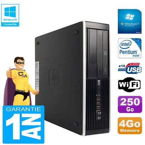 Pc hp compaq pro 6300 sff g630 ram 4go disque 250go graveur dvd wifi w7 État correct - Hewlett-Packard reconditionné disponible sur Fnac