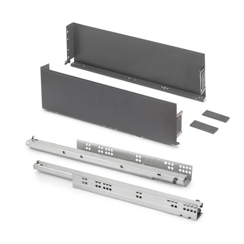 Emuca Tiroir extérieur Simplex 25kg hauteur 159mm, profondeur 490mm, acier, Gris antracite État correct - N/A reconditionné disponible sur Fnac