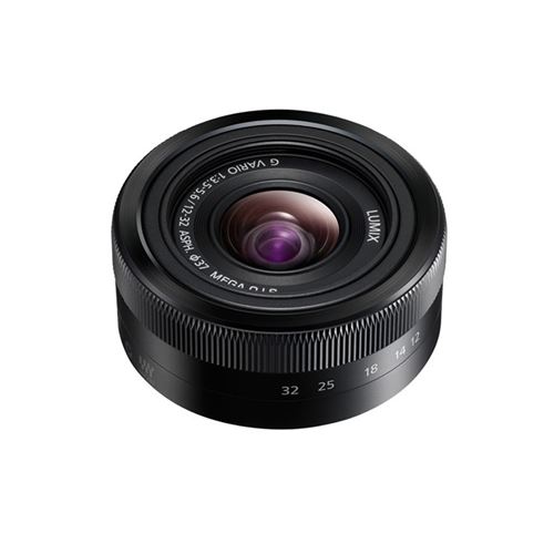 Objectif Lumix G Vario 12-32mm f/3,5-5,6 MEGA OIS Noir État correct - Panasonic reconditionné disponible sur Fnac