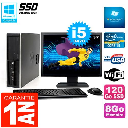 Pc hp compaq 8300 sff ecran 19' core i5-3470 ram 8go disque 120 go ssd wifi w7 État correct - Hewlett-Packard reconditionné disponible sur Fnac