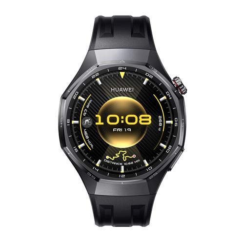 Montre connectée Huawei Watch GT6 Pro 46 mm Bluetooth Titane noir avec bracelet fluoroélastomère Noir État correct - Huawei reconditionné disponible sur Fnac