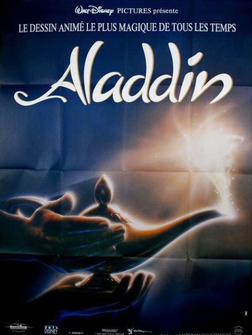 Affiche de Cinéma Originale - Aladdin - 1993 - Walt Disney - 120x160cm État correct - N/A reconditionné disponible sur Fnac