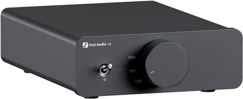 DAC de bureau Fosi Audio Q6 Mini - USB-C Opt Coax - RCA Sub - 32bit/768kHz État correct - N/A reconditionné disponible sur Fnac
