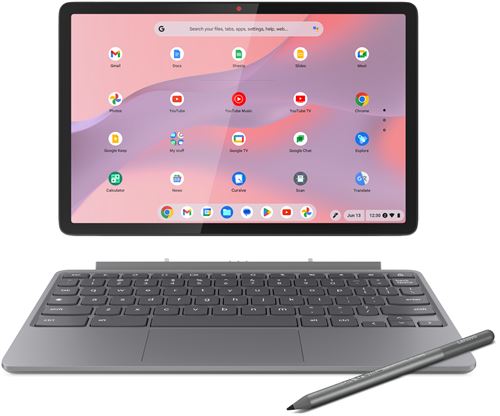 Chromebook Lenovo Duet 11M889 10,95"" Ecran tactile MediaTek Kompanio 838 8 Go RAM 128 Go eMMC Gris luna + clavier + stylet État correct - Lenovo reconditionné disponible sur Fnac