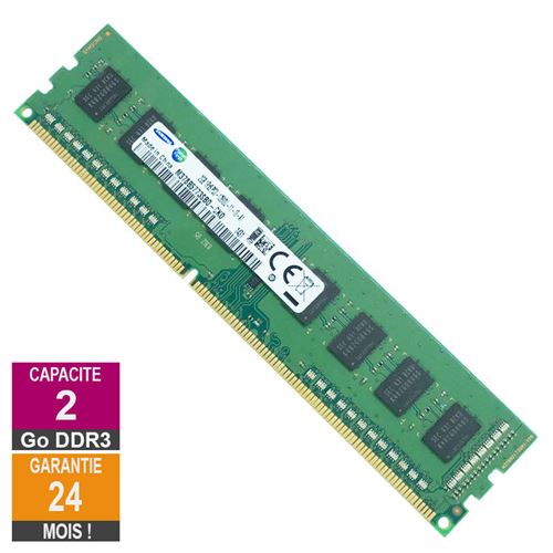 Acheter Barrette Mémoire 2Go RAM DDR3 Samsung M378B5773SB0-CK0 DIMM PC3-12800U État correct - 14,21 € Barrette Mémoire 2Go RAM DDR3 Samsung M378B5773SB0-CK0 DIMM PC3-12800U État correct - Samsung reconditionné disponible sur Fnac