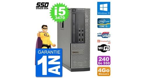 Pc dell optiplex 7010 sff intel core i5-3470 ram 4go ssd 240go windows 10 wifi État correct - N/A reconditionné disponible sur Fnac