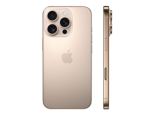 Acheter Apple iPhone 16 Pro Max - 5G smartphone - double SIM / Mémoire interne 256 Go - écran OEL - 6.9"" - 2868 x 1320 pixels (120 Hz) - 3 x caméras arrière 48 MP, 48 MP, 12 MP - front camera 12 MP - démo - titane désert État correct - 1146,99 € Apple iPhone 16 Pro Max - 5G smartphone - double SIM / Mémoire interne 256 Go - écran OEL - 6.9"" - 2868 x 1320 pixels (120 Hz) - 3 x caméras arrière 48 MP, 48 MP, 12 MP - front camera 12 MP - démo - titane désert État correct - Apple reconditionné disponible sur Fnac