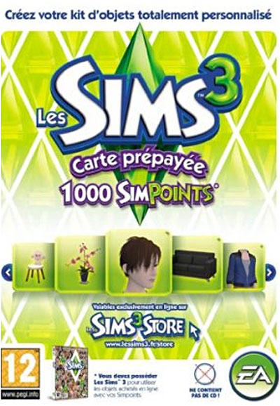 Les Sims 3 : Carte à points État correct - Bandai Namco reconditionné disponible sur Fnac