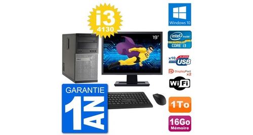 Pc tour dell 7020 ecran 19"" intel i3-4130 ram 16go disque 1to windows 10 wifi État correct - N/A reconditionné disponible sur Fnac
