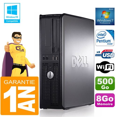 Pc dell 780 dt intel e5300 ram 8go disque 500 go graveur dvd wifi w7 État correct - Dell reconditionné disponible sur Fnac