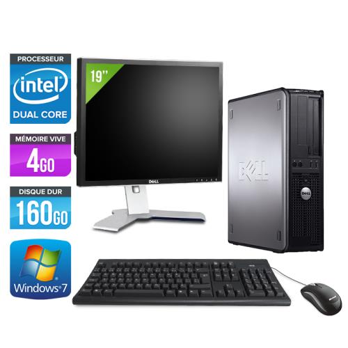 Ordinateur Dell Optiplex 780 Desktop + Ecran 19' - Gris - Intel Core Duo E5300 / 2.60 GHz - RAM 4 Go - HDD 160 Go - DVDRW - Gigabit Ethernet - Windows 7 Professionnel État correct - Dell reconditionné disponible sur Fnac