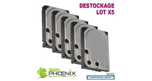 Lot de 5x disques durs 500go 3. 5"" sata 7200rpm pour pc de bureau - destockage État correct - N/A reconditionné disponible sur Fnac