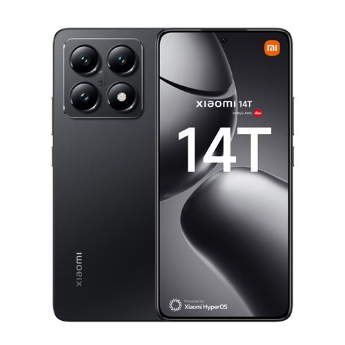 Smartphone Xiaomi 14T 6,67"" 5G Double nano SIM 256 Go Noir Titane conçu avec Leica État correct - Xiaomi reconditionné disponible sur Fnac