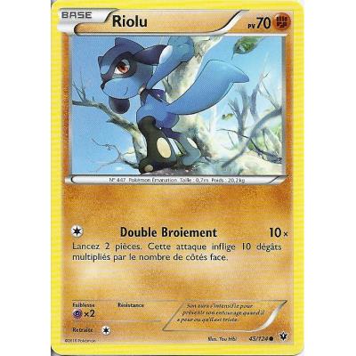 Carte Pokemon - XY10 - Impact des Destins - Riolu - PV 70 - 45/124 - Commune - VF État correct - Asmodee reconditionné disponible sur Fnac
