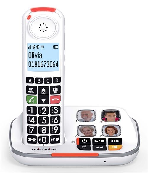Téléphone sans fil Swissvoice Xtra 2355 Blanc État correct - Swissvoice reconditionné disponible sur Fnac