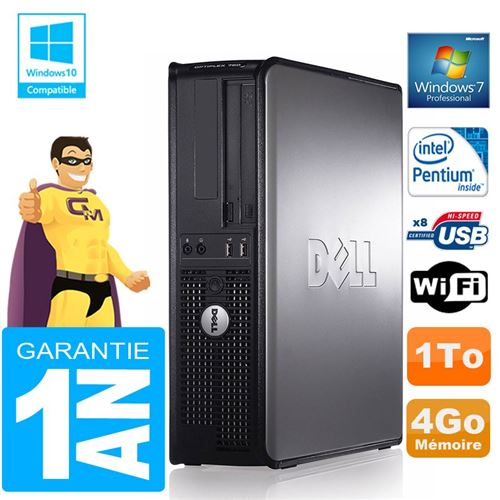 Pc dell 780 dt intel e5300 ram 4go disque 1 to graveur dvd wifi w7 État correct - Dell reconditionné disponible sur Fnac