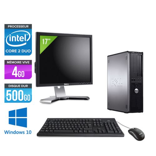 Acheter Ordinateur Dell Optiplex 780 Desktop + Ecran 17'' - Gris - Intel Core 2 Duo E7500 / 2.93 GHz - RAM 4 Go - HDD 500 Go - DVD - Gigabit Ethernet - Windows 10 Professionnel État correct - 159,00 € Ordinateur Dell Optiplex 780 Desktop + Ecran 17'' - Gris - Intel Core 2 Duo E7500 / 2.93 GHz - RAM 4 Go - HDD 500 Go - DVD - Gigabit Ethernet - Windows 10 Professionnel État correct - Dell reconditionné disponible sur Fnac