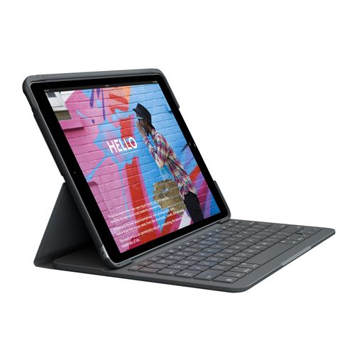 Etui clavier Logitech Slim Folio pour iPad 9ème génération, 8ème génération et 7ème génération sans fil Noir État correct - Logitech reconditionné disponible sur Fnac