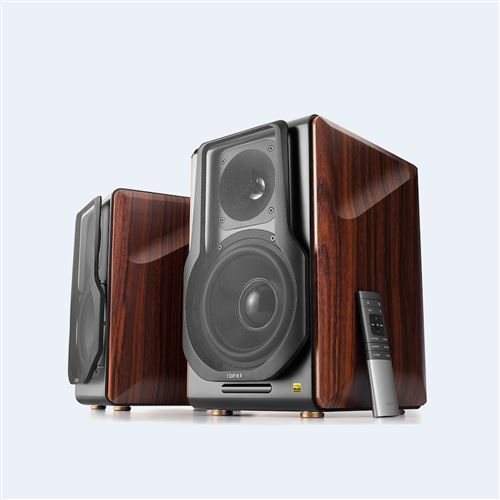 Enceintes connectées Hi-Fi Edifier S3000 PRO Bois Foncé vendues par paire État correct - Edifier reconditionné disponible sur Fnac