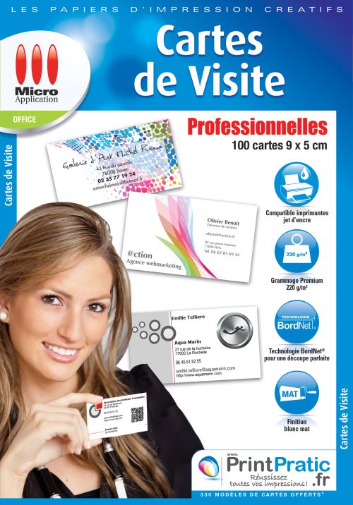 Micro Application cartes de visite professionnelles - État correct Micro Application sur Fnac