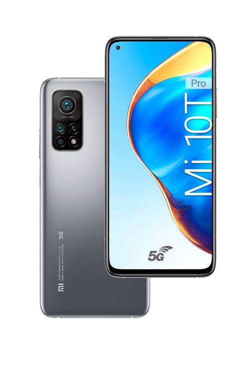 Smartphone Xiaomi Mi 10T Pro 6.67"" 5G 128 Go Double SIM Argent lunaire État correct - Xiaomi reconditionné disponible sur Fnac