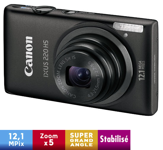 Canon Digital Ixus 220 HS Noir - État correct Canon sur Fnac