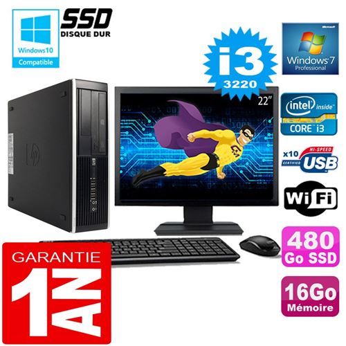 Acheter Pc hp compaq 8300 sff core i3-3220 ram 16go disque 480 go ssd wifi w7 ecran 22' État correct - 299,00 € Pc hp compaq 8300 sff core i3-3220 ram 16go disque 480 go ssd wifi w7 ecran 22' État correct - Hewlett-Packard reconditionné disponible sur Fnac