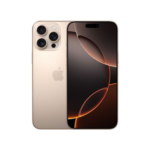 Apple iPhone 16 Pro Max 6,9"" 5G 256 Go Double SIM Titane Sable État correct - Apple reconditionné disponible sur Fnac