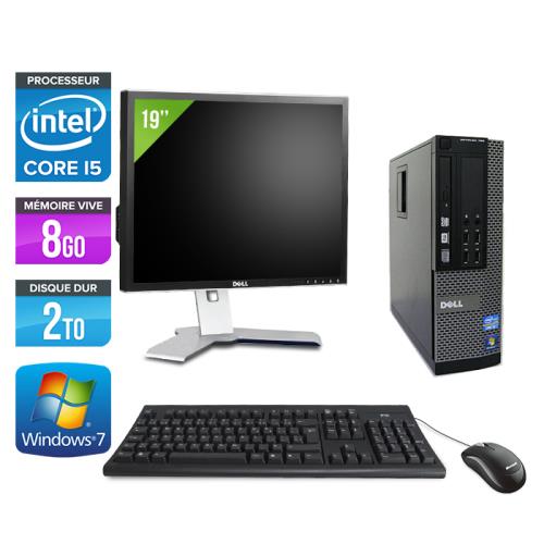 Ordinateur Dell Optiplex 790 SFF + Ecran 19'' - Noir - Intel Core i5-2400 / 3.10 GHz - RAM 8 Go - HDD 2 To - DVD - Gigabit Ethernet - Windows 7 Professionnel État correct - Dell reconditionné disponible sur Fnac