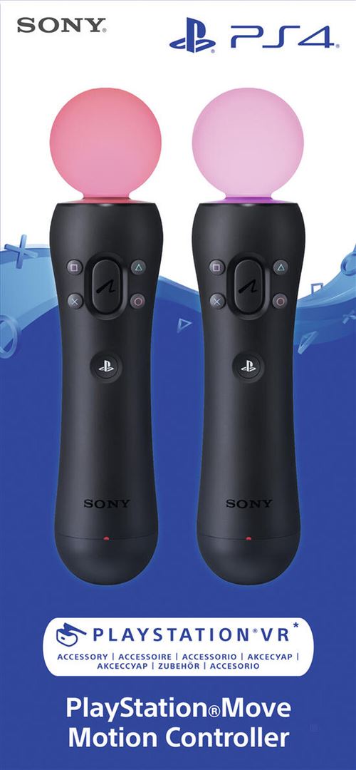 Pack de 2 manettes de détection de mouvement Sony PlayStation Move pour PS4 VR État correct - Sony reconditionné disponible sur Fnac