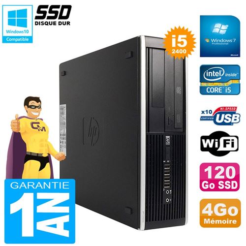 Pc hp compaq pro 6300 sff i5-2400 ram 4go disque 120go ssd graveur dvd wifi w7 État correct - Hewlett-Packard reconditionné disponible sur Fnac