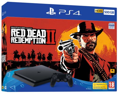 Pack Console Sony PS4 Slim 500 Go Noir + Red Dead Redemption 2 État correct - Sony reconditionné disponible sur Fnac